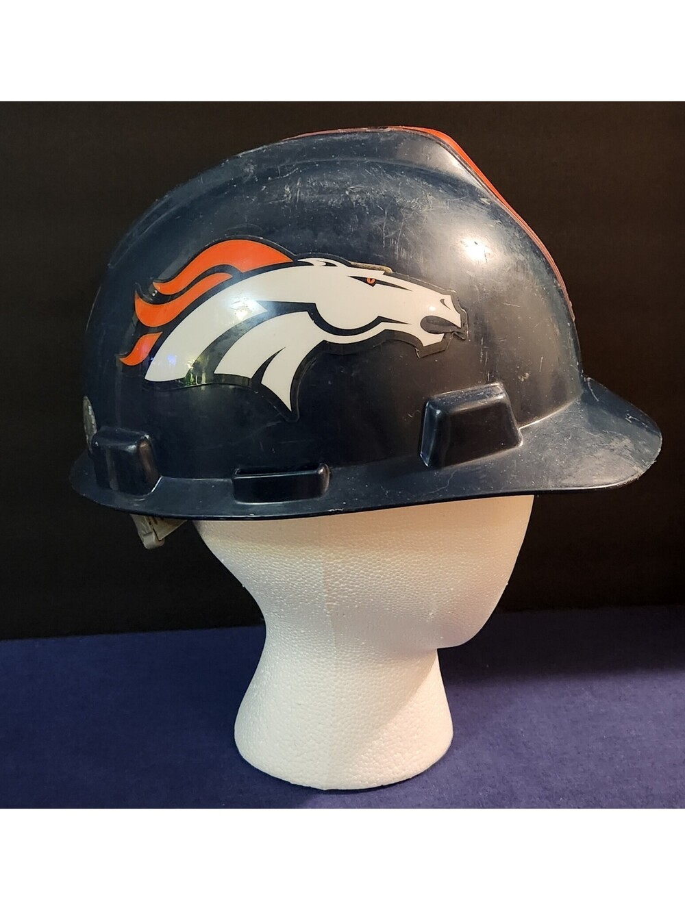 Denver Broncos Official NFL Gear Hard Hat - Adjustable Construction Helmet